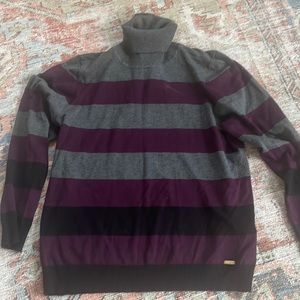 Calvin Klein striped sweater turtleneck size XL